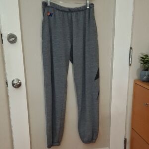 Aviator Nation Gray Joggers with Black Accents_1